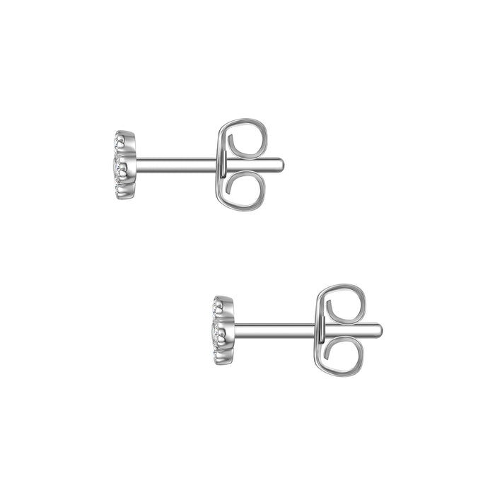 Blüten-Ohrstecker mit Zirkonia