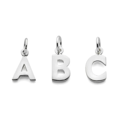 Bokstavsberlocker silver ABC.