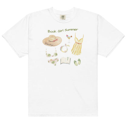 Book Girl Summer Tee Shirt - The Bean Workshop - book lover, girlie, outdoor, read everyday, summer, tee shirt