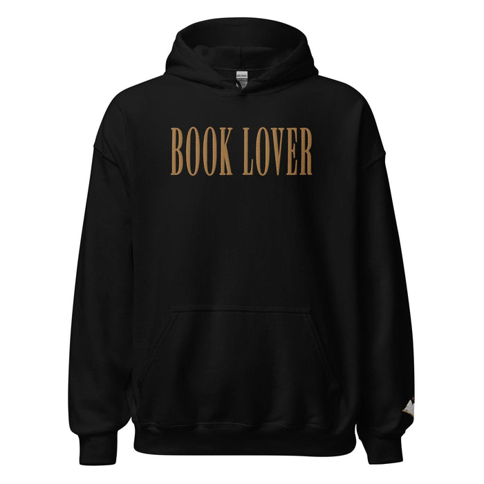 Book Lover Embroidered Hoodie - The Bean Workshop - book lover, bookish, embroidered, hoodie, minimalistic, read everyday