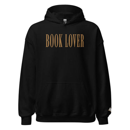 Book Lover Embroidered Hoodie - The Bean Workshop - book lover, bookish, embroidered, hoodie, minimalistic, read everyday