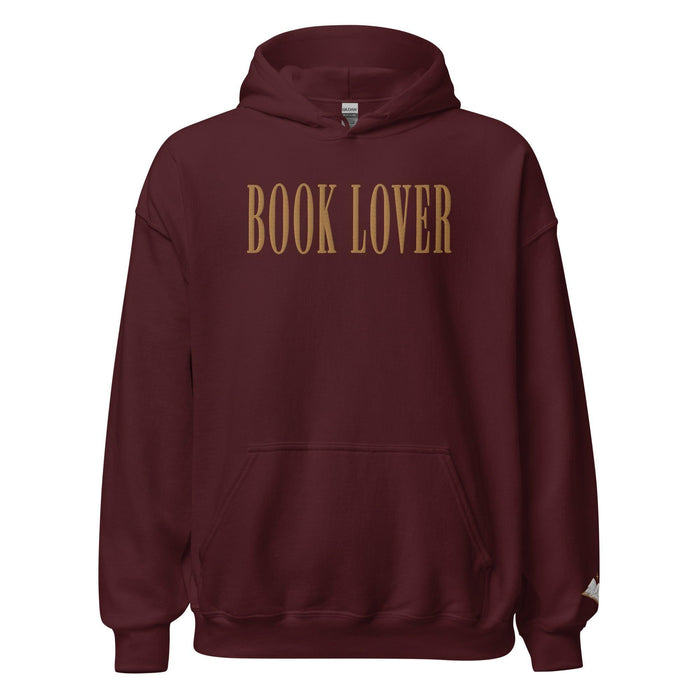 Book Lover Embroidered Hoodie - The Bean Workshop - book lover, bookish, embroidered, hoodie, minimalistic, read everyday