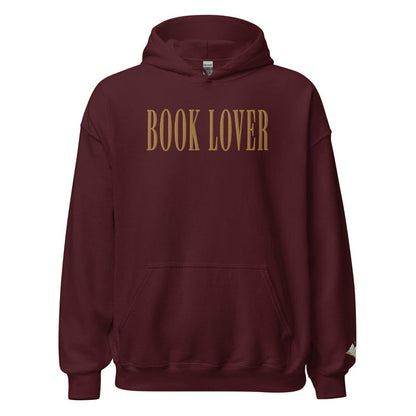 Book Lover Embroidered Hoodie - The Bean Workshop - book lover, bookish, embroidered, hoodie, minimalistic, read everyday