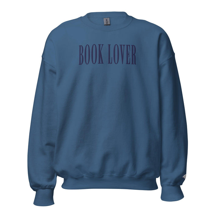 Book Lover Embroidered Sweatshirt - The Bean Workshop - book lover, bookish, embroidered, minimalistic, read everyday, sweatshirt