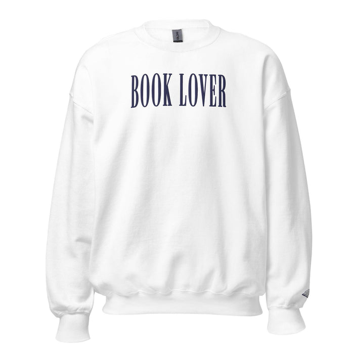 Book Lover Embroidered Sweatshirt - The Bean Workshop - book lover, bookish, embroidered, minimalistic, read everyday, sweatshirt