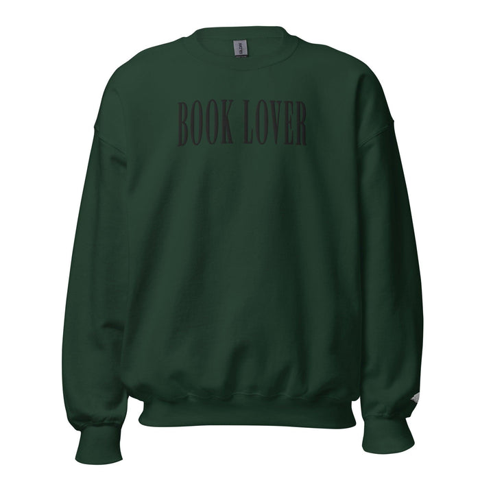 Book Lover Embroidered Sweatshirt - The Bean Workshop - book lover, bookish, embroidered, minimalistic, read everyday, sweatshirt