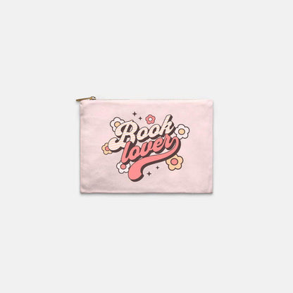 Book Lover Kindle Bag | Retro Bookish E-Reader & Makeup Bag | 4 Colors - The Bean Workshop - book girlie, book lover, bookish, bookish gift, bookish pouch, e-reader sleeve, gift for book lovers, kindle bag, Kindle sleeve, read everyday, retro, retro bookish, typography bag