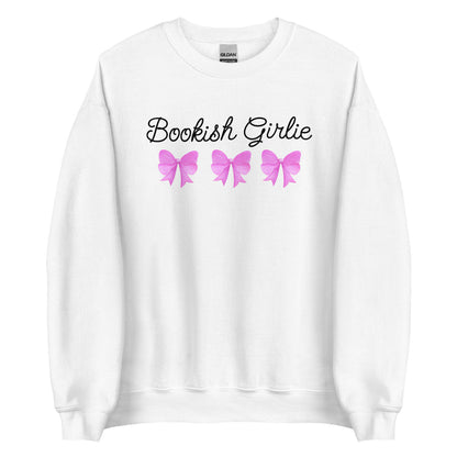 Bookish Girlie Sweatshirt - The Bean Workshop - book girlie, coquette, read everyday, soft girl era, sweatshirt