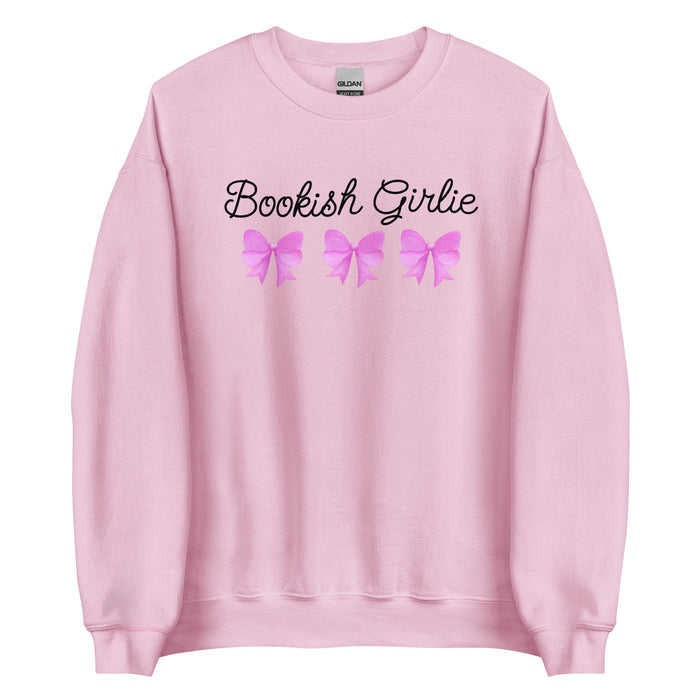 Bookish Girlie Sweatshirt - The Bean Workshop - book girlie, coquette, read everyday, soft girl era, sweatshirt
