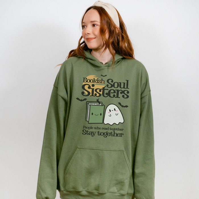 Bookish Soul Sisters Hoodie - The Bean Workshop - book lover, bookish, halloween, hoodie
