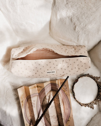 Bookish Things Corduroy Hair Tool Travel Bag - The Bean Workshop - bag, hair tool bag, makeup bag, reading bag, travel bag