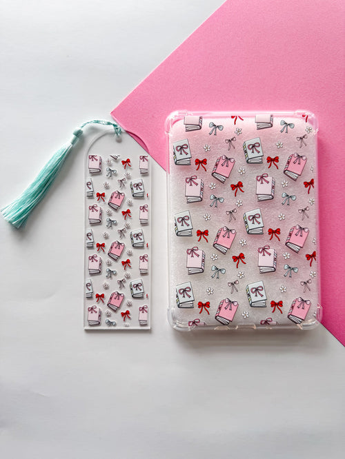Books and Bows E Reader Case and/or Bookmark [Combined Listing]