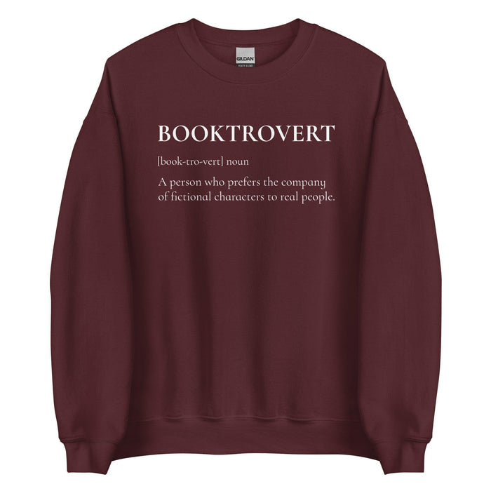 Booktrovert Sweatshirt - The Bean Workshop - book lover, bookish, minimalistic, read everyday, sweatshirt