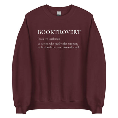 Booktrovert Sweatshirt - The Bean Workshop - book lover, bookish, minimalistic, read everyday, sweatshirt