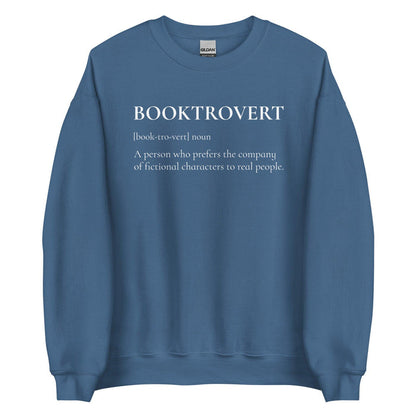 Booktrovert Sweatshirt - The Bean Workshop - book lover, bookish, minimalistic, read everyday, sweatshirt
