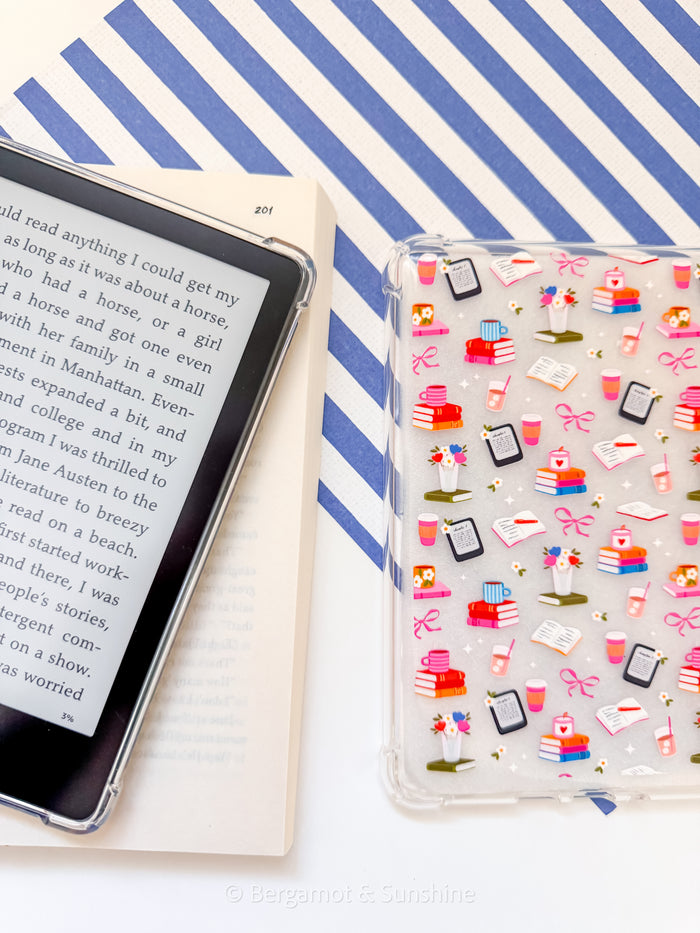 Bookworm Kindle Case and/or Bookmark [Combined Listing] – Literary E-Reader Cover