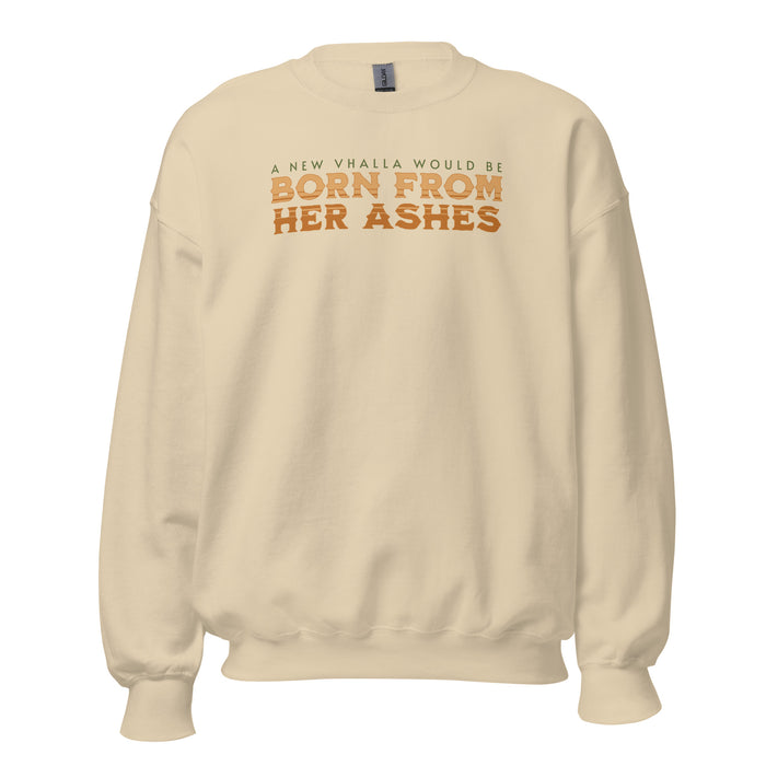 Born From Her Ashes Vhalla Yarl Sweatshirt - The Bean Workshop - air awakens, elise kova, sweatshirt, vhalla yarl