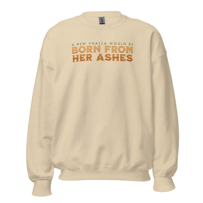 Born From Her Ashes Vhalla Yarl Sweatshirt - The Bean Workshop - air awakens, elise kova, sweatshirt, vhalla yarl