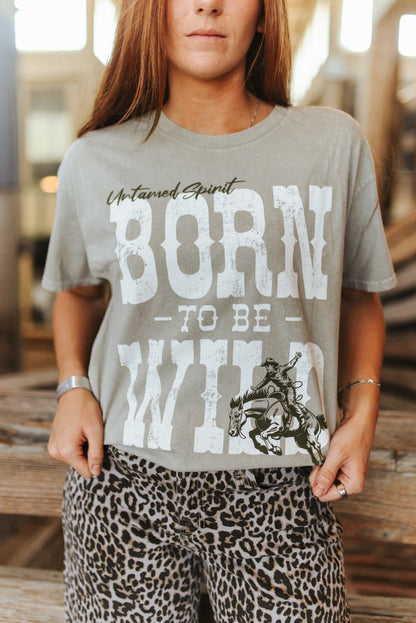 Born To Be Wild Oversized Graphic TeeS/M