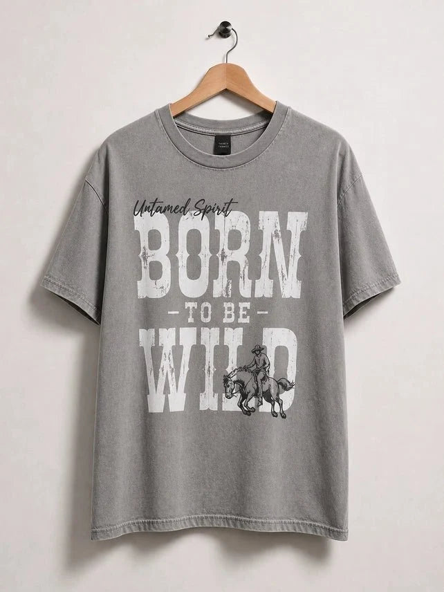 Born To Be Wild Oversized Graphic TeeS/M