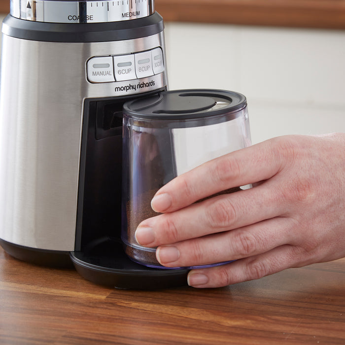 Brew & Blend Electric Burr Coffee Grinder and Milk Frother Set