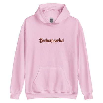 Brokenhearted Embroidered Hoodie - The Bean Workshop - Angsty Aesthetic, Brokenhearted, Coquette Vibe, Embroidered, Embroidered Front Detail, Evangeline Fox Back Print Hoodie, hoodie, Jacks and Evangeline, Jacks Quote Sweatshirt, Once Upon A Broken Heart, Pink Dress Illustration, Prince of Hearts, Stephanie Garber, Winter Reading