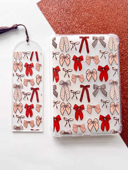 Brown Bows E Reader Case and/or Bookmark [Combined Listing]