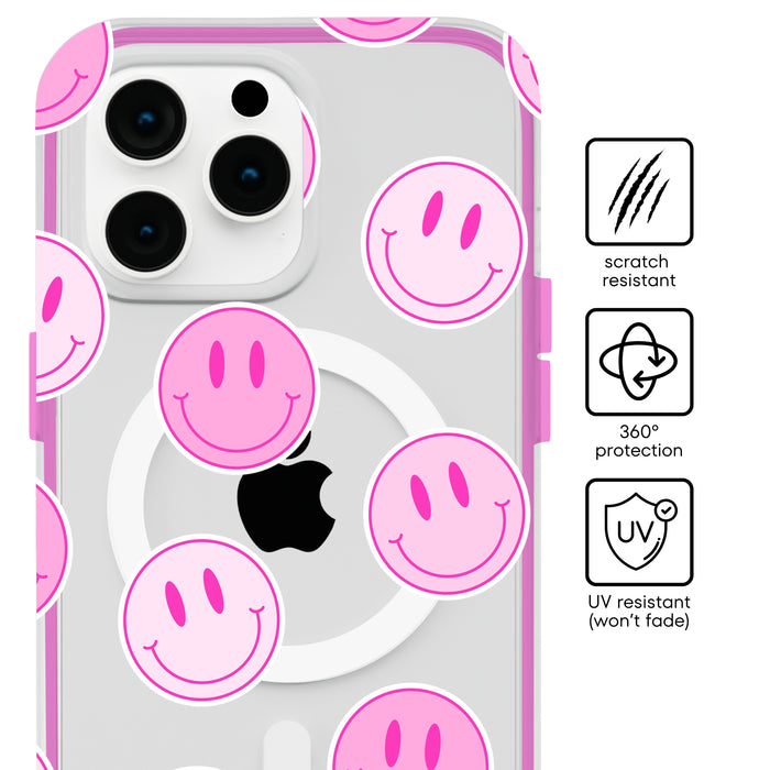Bubblegum Smileys MagSafe iPhone Case