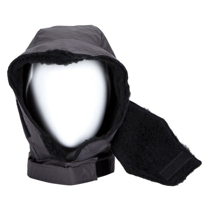 buffalo dp hood charcoal grey velcro fastening