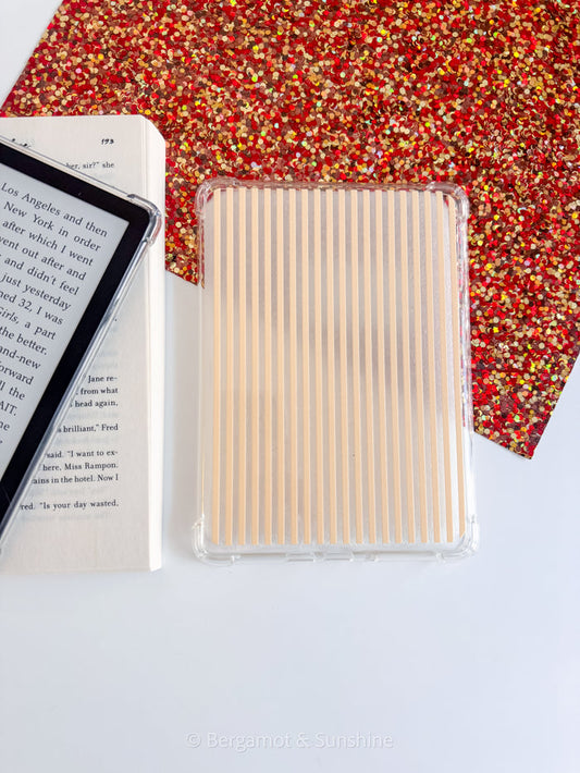 Butter Yellow Stripes Kindle Case