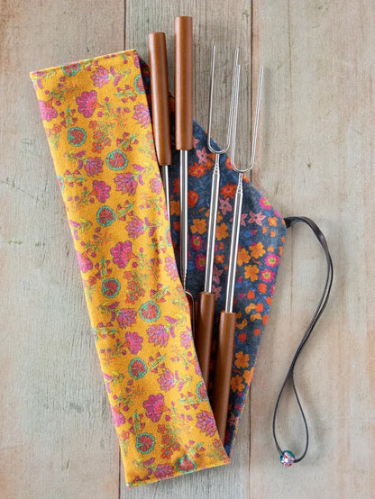 Campfire  Extendable Roasting Sticks-Set of 4- S'more - Pine & Moss