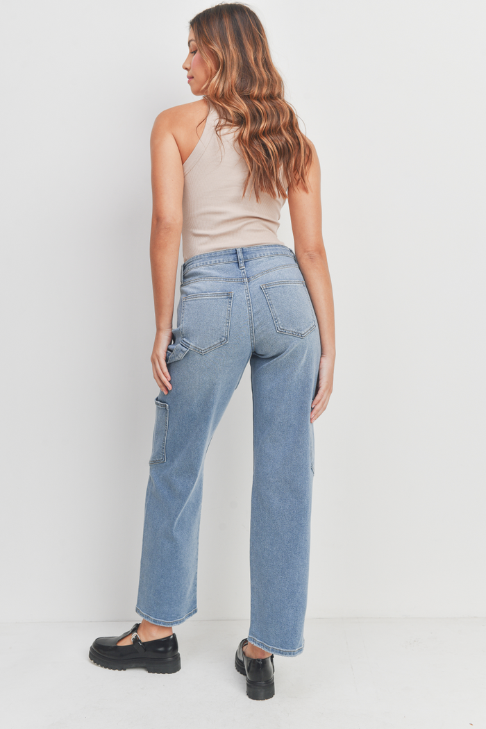 Cargo Straight Leg Denim