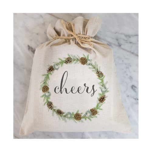 Cheers Linen Blend Gift Bag﻿