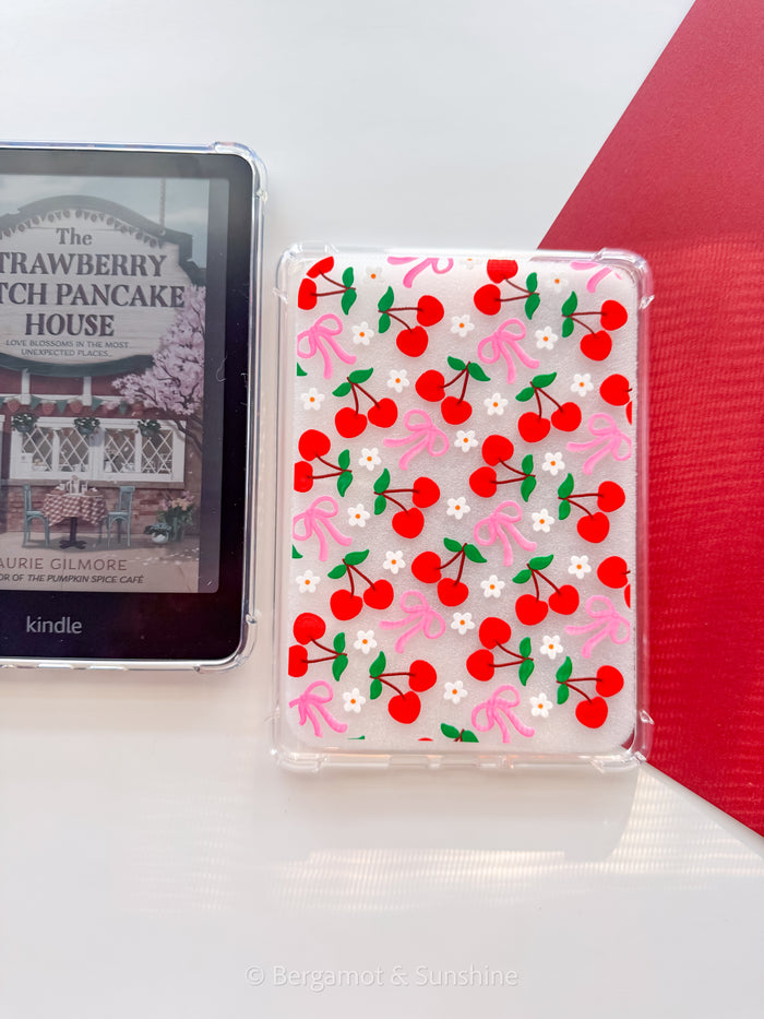 Cherries and Bows Ereader Case and/or Bookmark [Combined Listing]