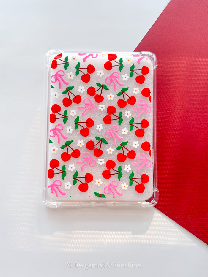 Cherries and Bows Ereader Case and/or Bookmark [Combined Listing]