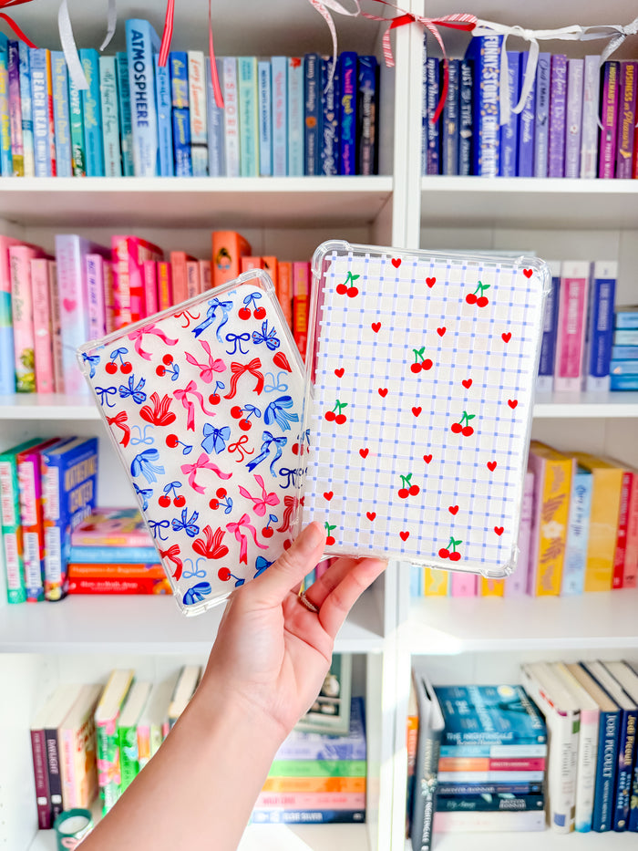 Cherry Grid E reader Case and/or Bookmark [Combined Listing]