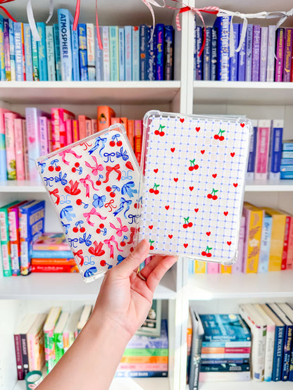 Cherry Grid E reader Case and/or Bookmark [Combined Listing]