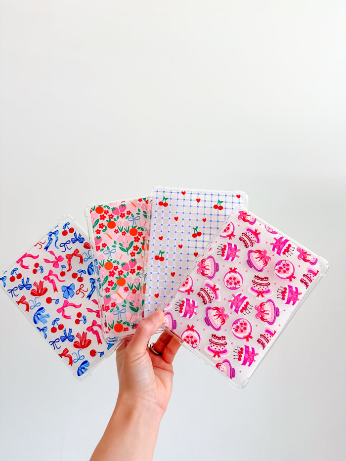 Cherry Grid E reader Case and/or Bookmark [Combined Listing]