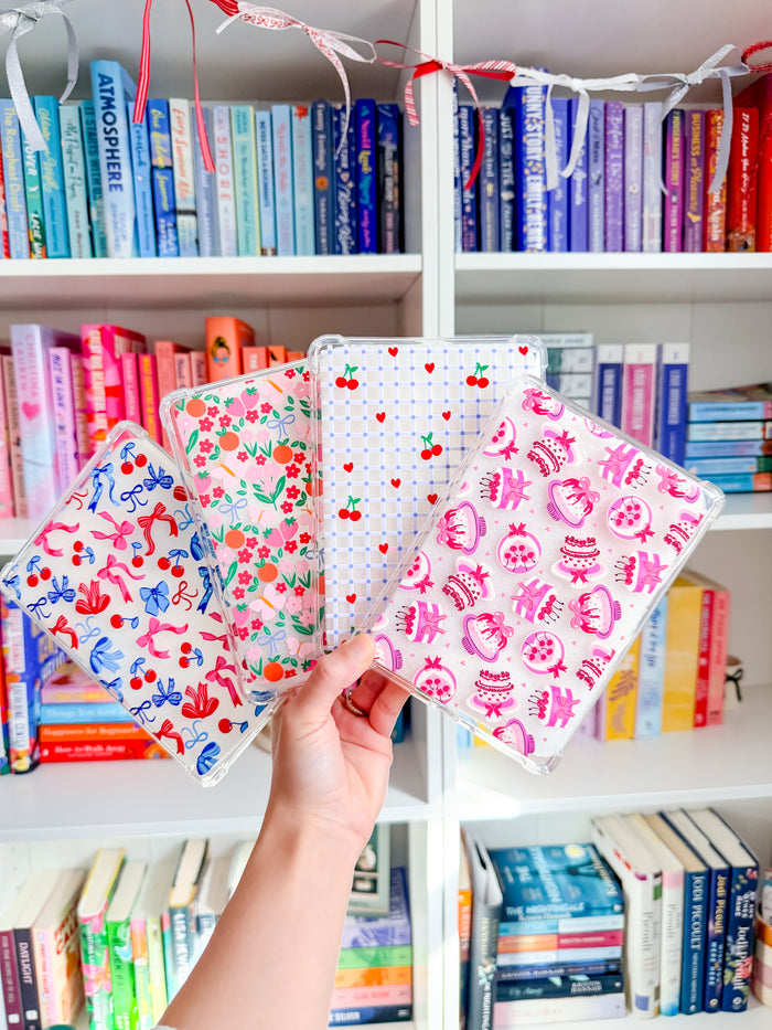 Cherry Grid E reader Case and/or Bookmark [Combined Listing]