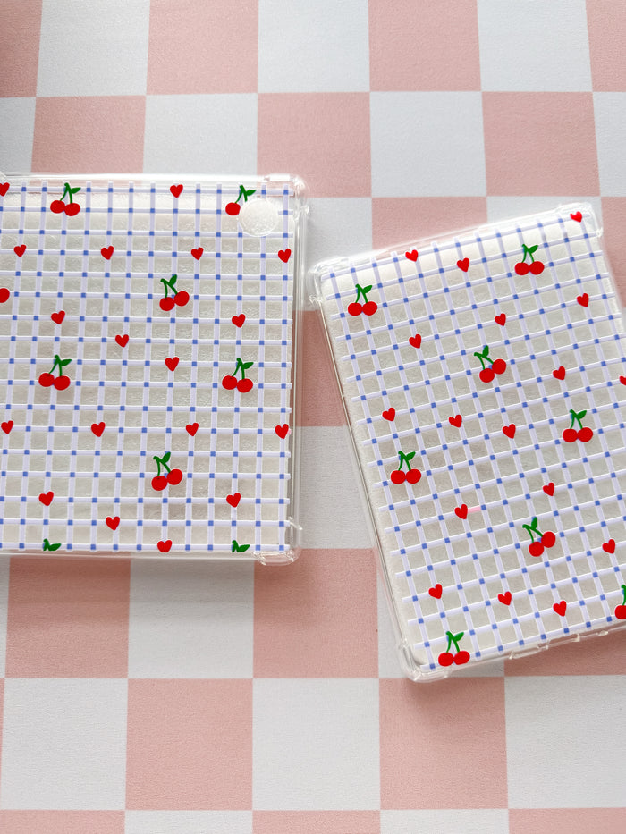 Cherry Grid E reader Case and/or Bookmark [Combined Listing]