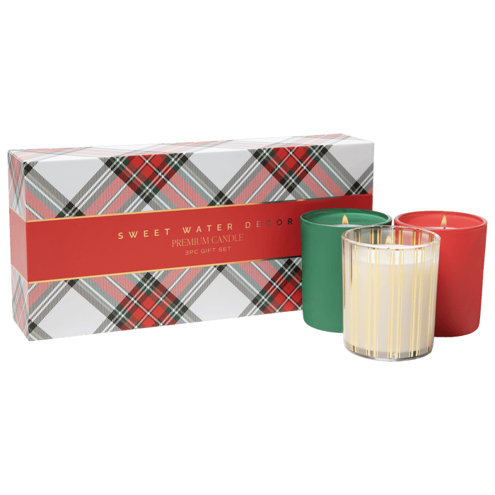 Christmas Candle Gift Box Set (Christmas, Warm and Cozy, Fraser Fir) - Sweet Water Decor - Candle Set