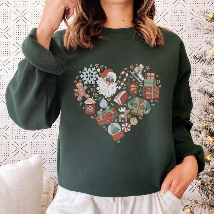 Christmas Necessities Sweatshirt - The Bean Workshop - book lover, bookish, christmas, sweatshirt