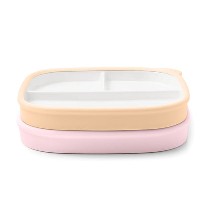 Clean Start Toddler Ceramic Divided Breakfast Plate - 2 Pack