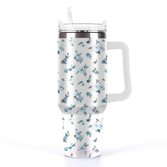 Coastal Florals 30oz Tumbler with Handle