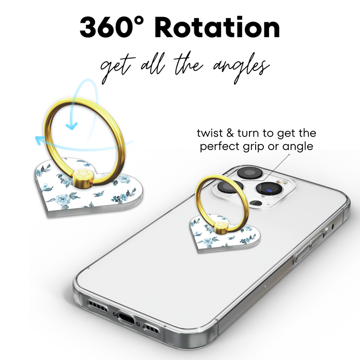 Coastal Florals Adhesive Phone Ring