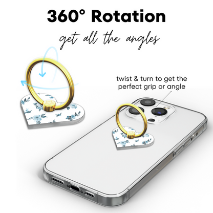 Coastal Florals Adhesive Phone Ring