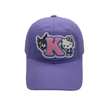 Concept One Sanrio - Kuromi "K" Chenille Patch Dad Baseball Cap