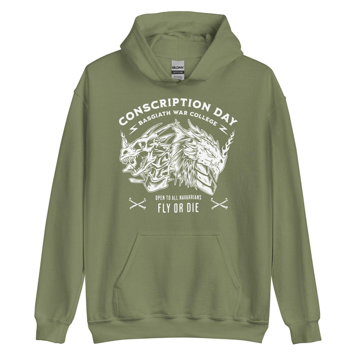 Conscription Day Hoodie - The Bean Workshop - Conscription Day, Fourth Wing, hoodie, Rebecca Yarros, The Empyrean