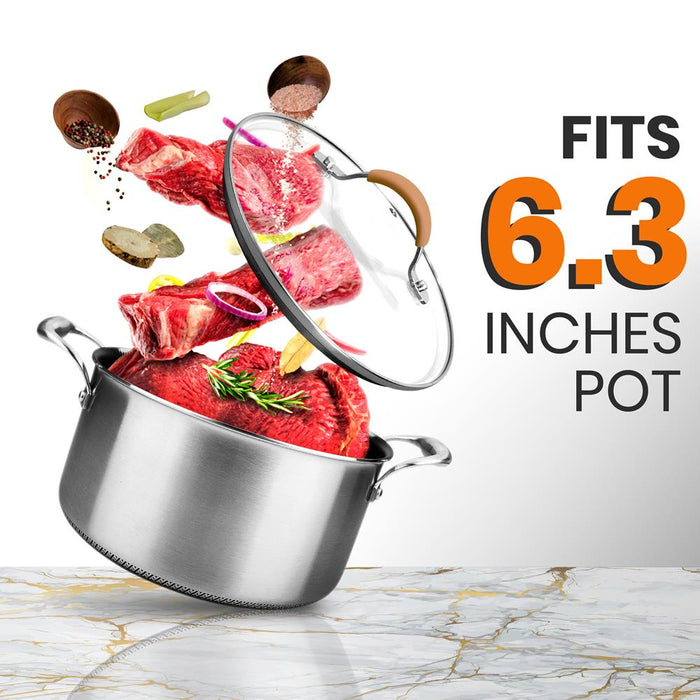 Cooking Pot Lid - See-Through Tempered Glass Lids, 1.5 Quart (Works With Models: Nccw14S & Nccw20S)