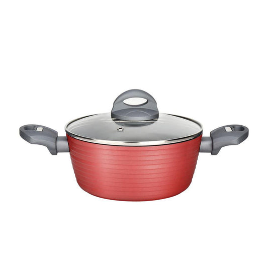 Cooking Pot With Lid -   Non-Stick Stylish Kitchen Cookware With Dark Gray Inside And Red Outside, 2 Quart (Works With Model: Nccw12Red)